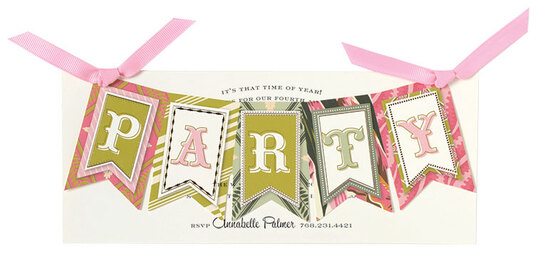 Party Banner Die-cut Invitations